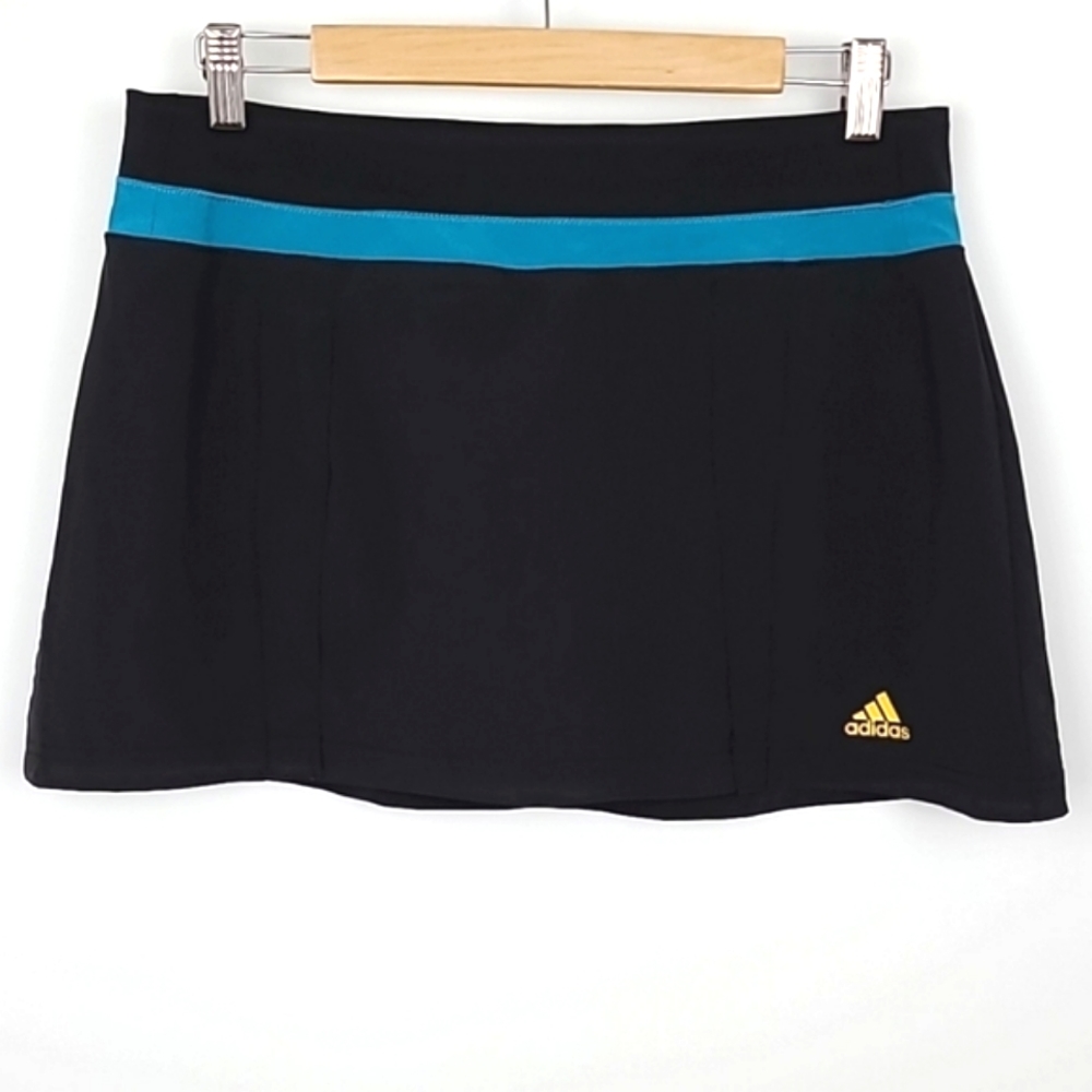 Adidas Climalite Athletic Skort Black & Teal Size Medium